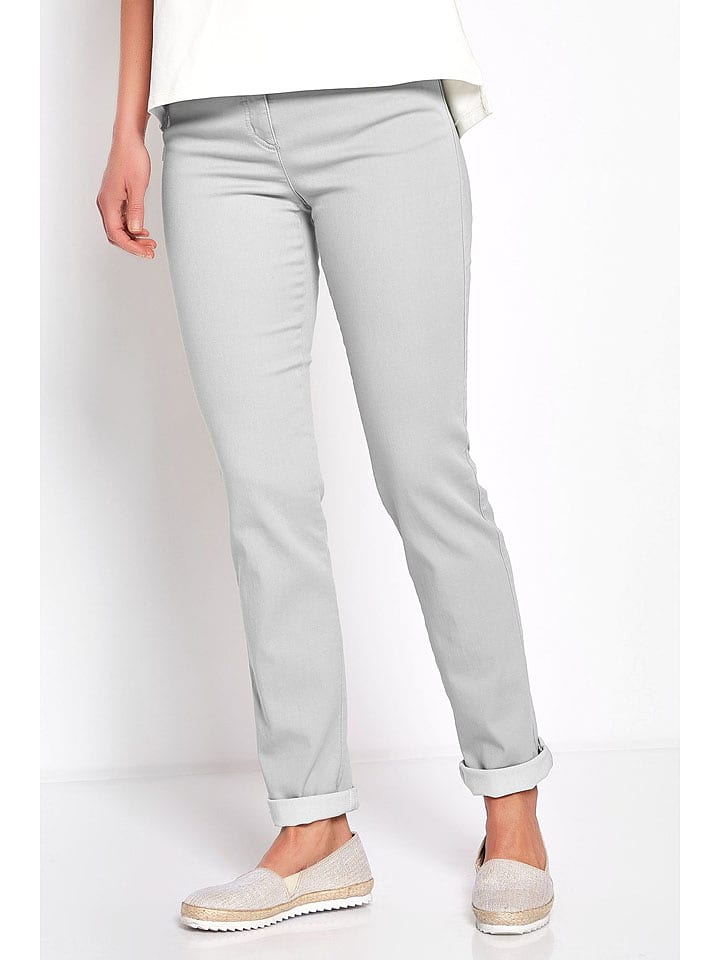 Relaxed by TONI Dżinsy - Slim fit - w kolorze jasnoszarym rozmiar: W24