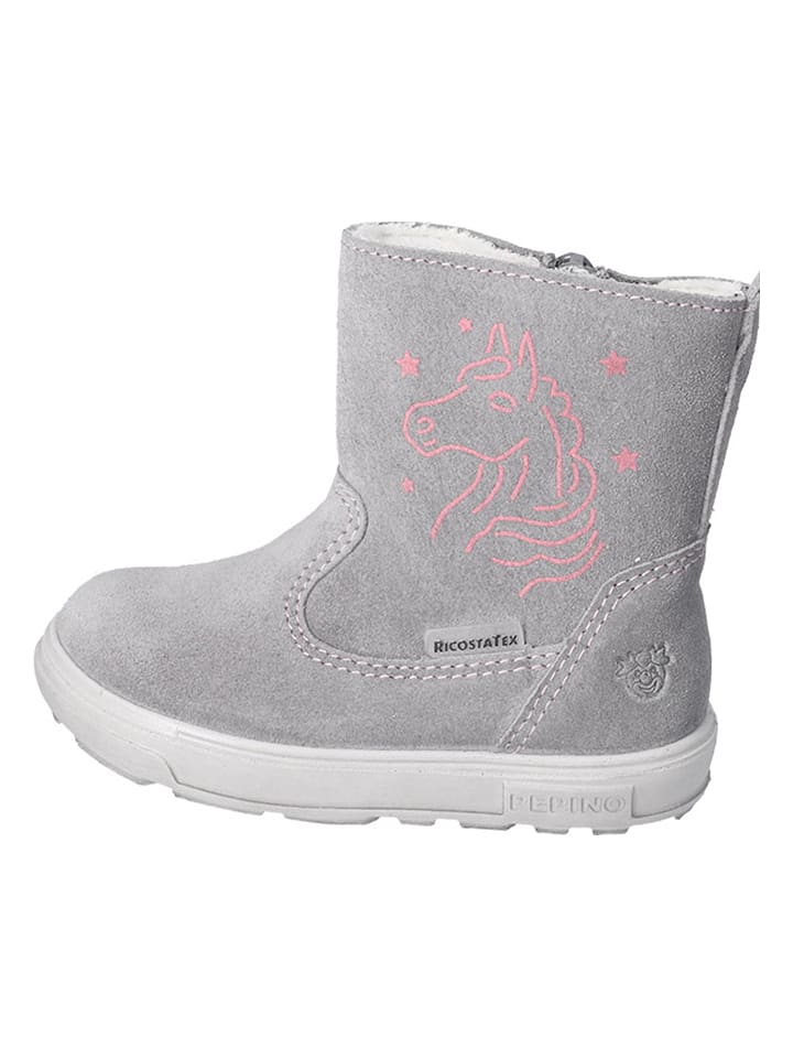 PEPINO Skórzane kozaki zimowe "Cosa S" w kolorze szarym rozmiar: 24