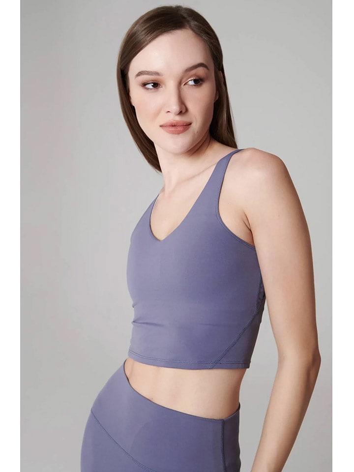 Onamaste Top sportowy "Mantra" w kolorze fioletowym rozmiar: S/M