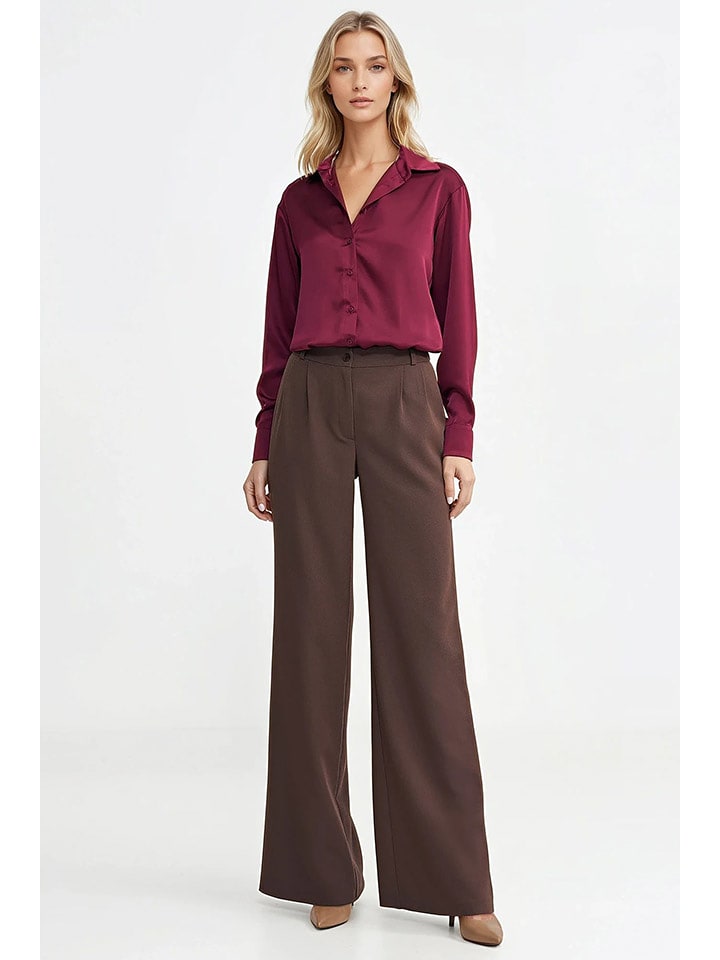 Nife Spodnie w kolorze brązowym rozmiar: 38