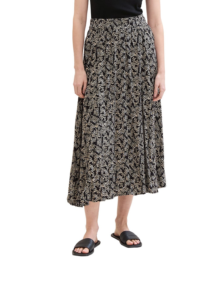 Tom Tailor Sukienka w kolorze czarno-kremowym rozmiar: 36