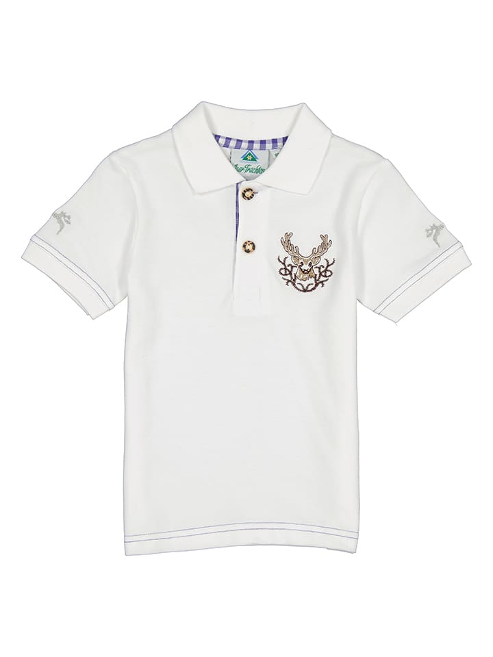 Isartrachten Koszulka polo w kolorze białym rozmiar: 74