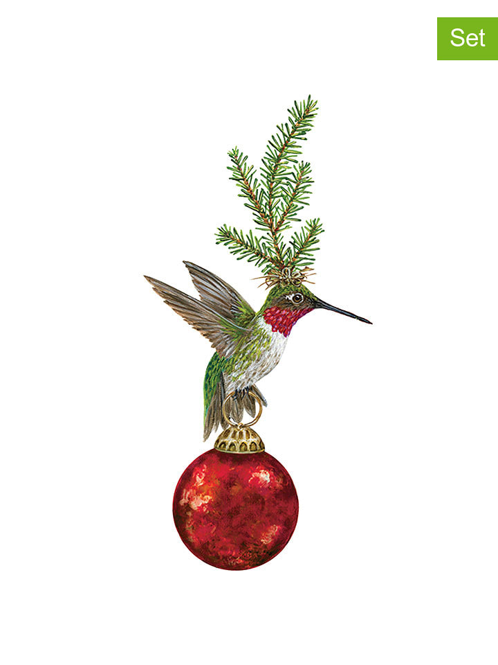 ppd Serwetki (40 szt.) "Franklin" w kolorze biało-zielono-czerwonym rozmiar: onesize