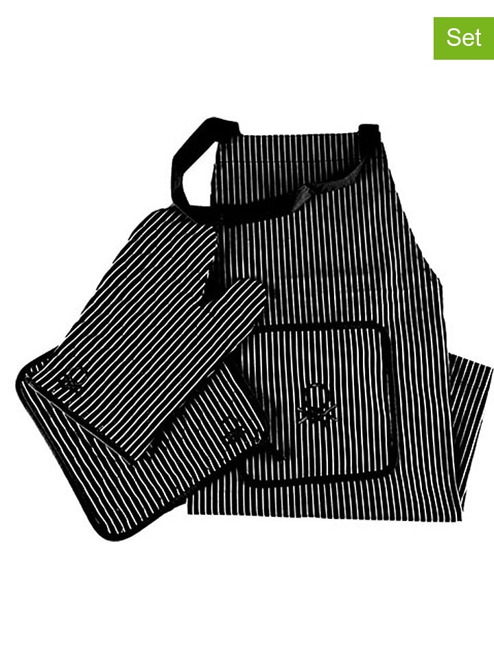 Benetton 3-częściowy zestaw w kolorze czarnym rozmiar: onesize