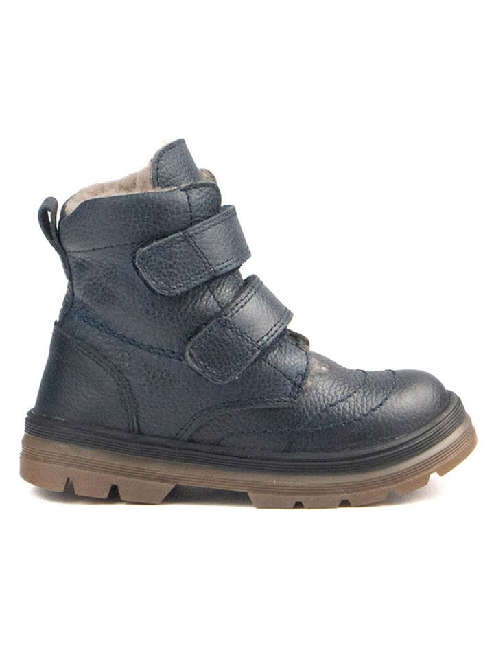 Rap Skórzane botki zimowe w kolorze granatowym rozmiar: 22