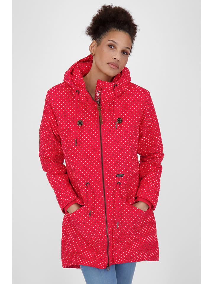 alife and kickin Kurtka zimowa "CharlotteAK" w kolorze biało-czerwonym rozmiar: L