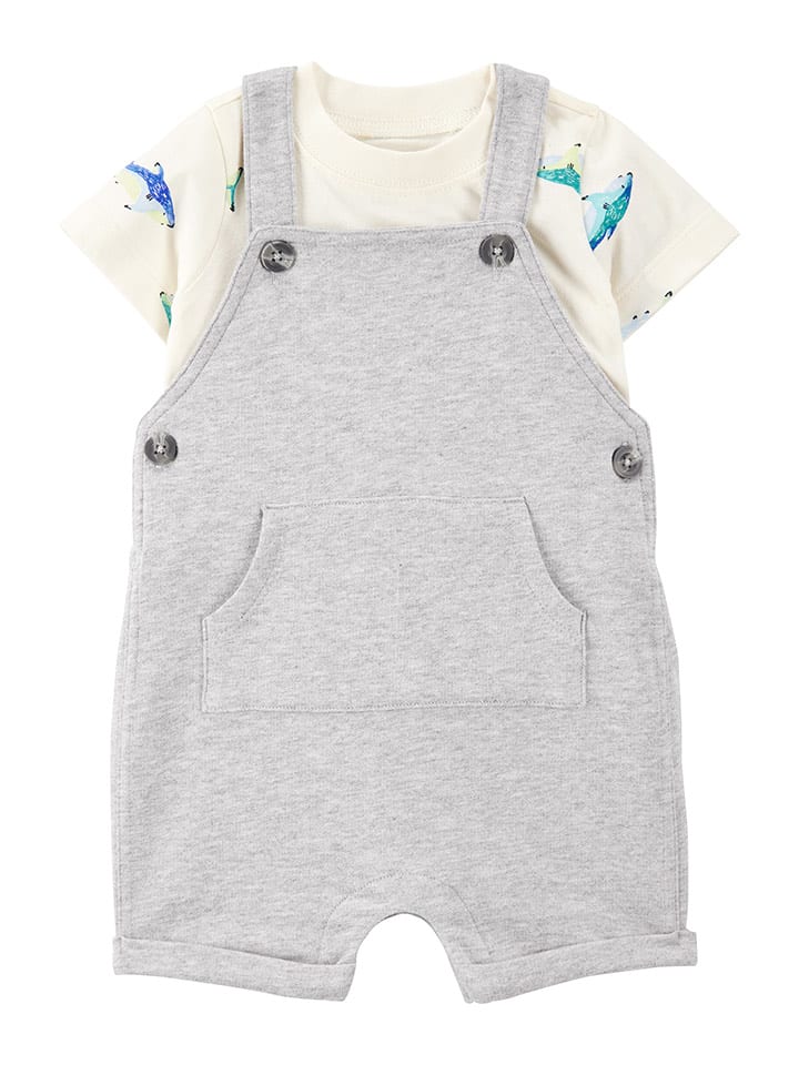 carter's 2-częściowy zestaw w kolorze szaro-białym rozmiar: 62