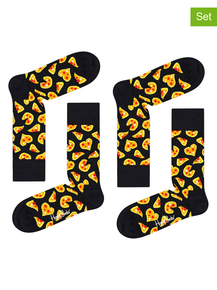 Happy Socks Skarpety (2 pary) w kolorze czarnym rozmiar: 41-46