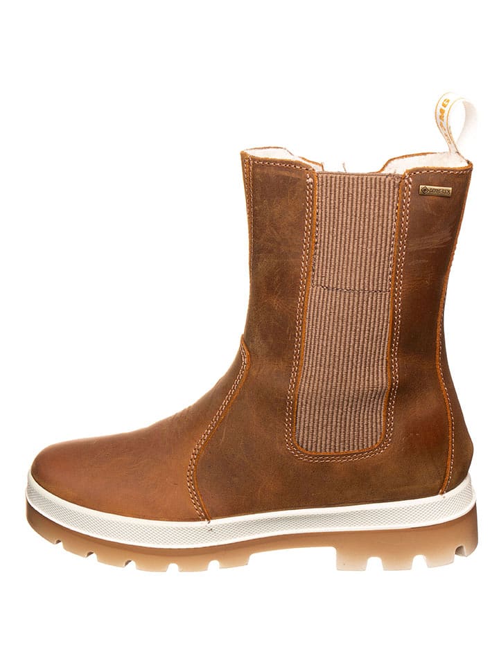 Primigi Skórzane botki "Rocky" w kolorze jasnobrązowym rozmiar: 38