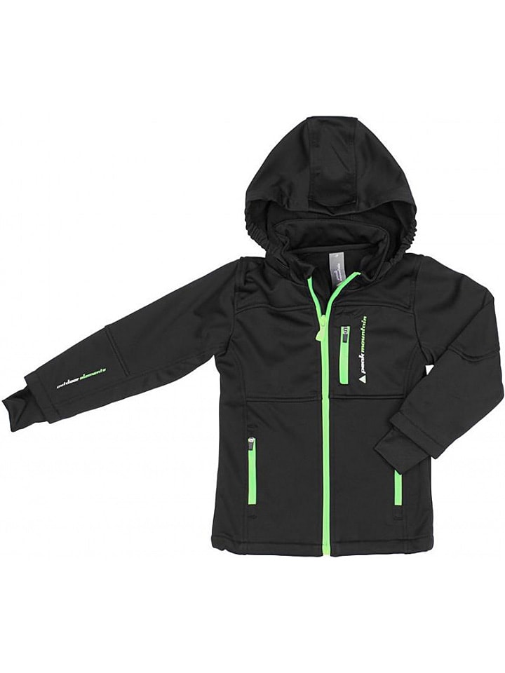 Peak Mountain Kurtka softshellowa w kolorze czarno-zielonym rozmiar: 110
