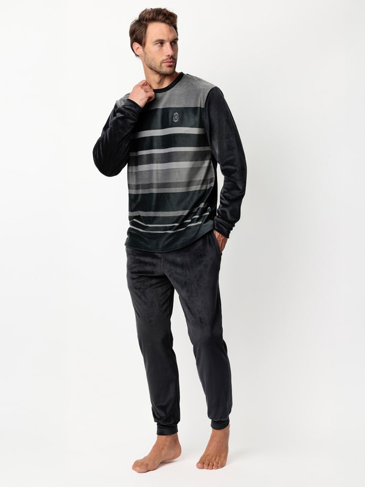 admas Piżama "Admas classic" w kolorze czarnym rozmiar: S