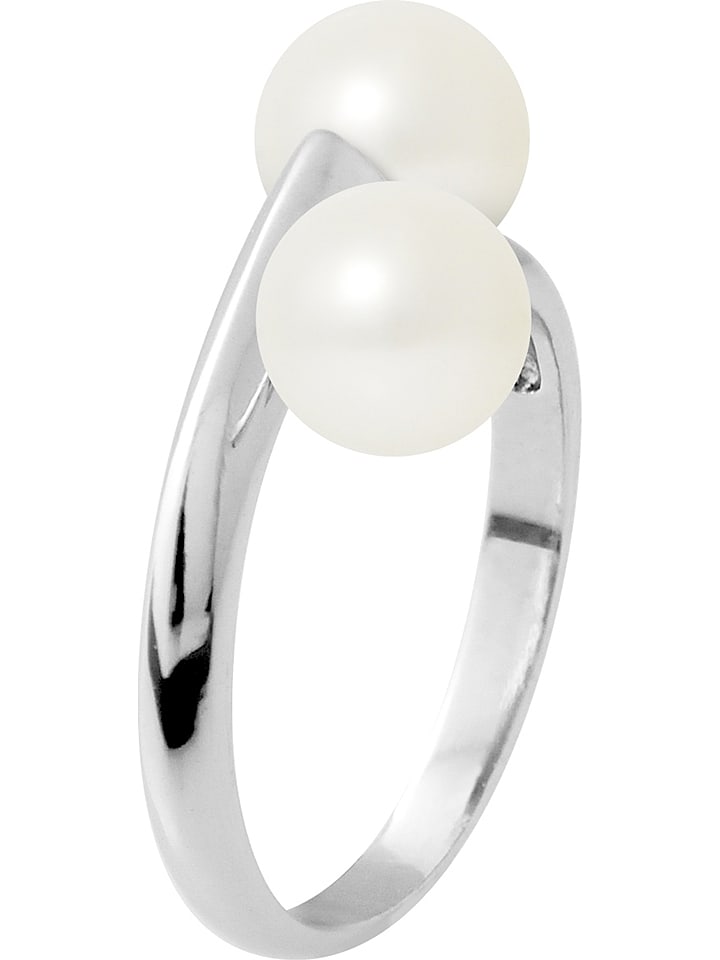 Pearl Addict Srebrny pierścionek "Toi & Moi" z perłami rozmiar: onesize