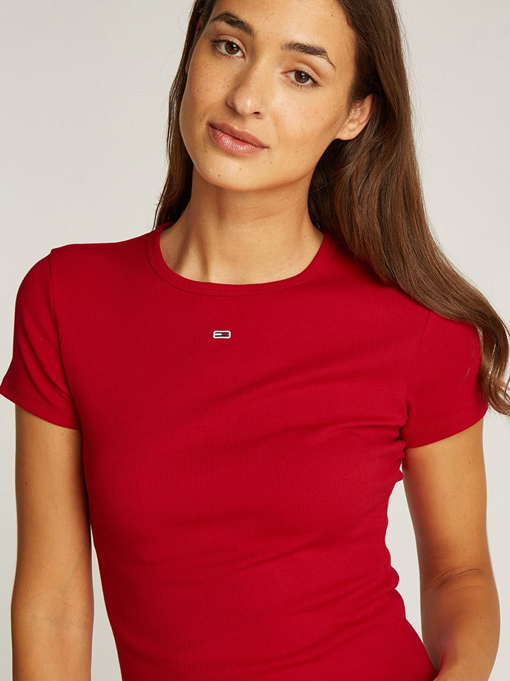 TOMMY JEANS Koszulka w kolorze czerwonym rozmiar: S