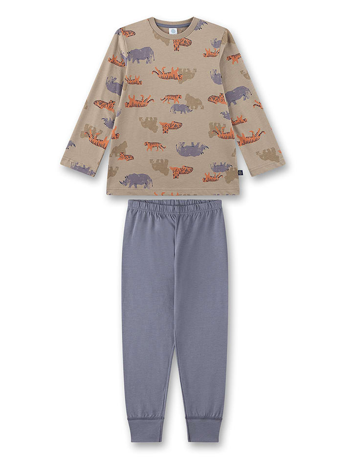 Sanetta Piżama w kolorze jasnobrązowo-niebieskim rozmiar: 92