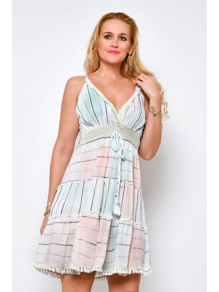 H.H.G. Sukienka w kolorze błękitno-jasnoróżowym rozmiar: L