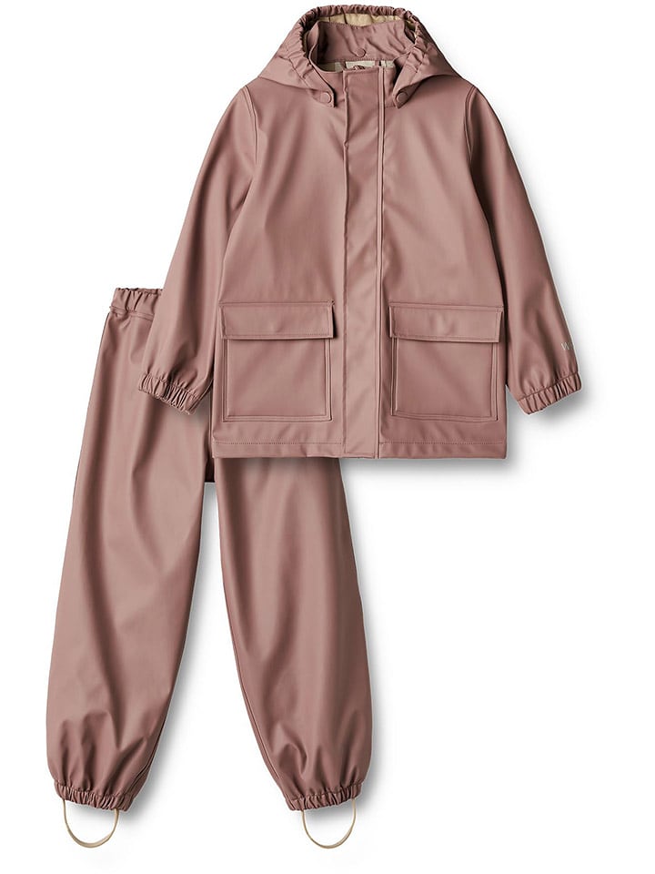 Wheat 2-częściowy zestaw przeciwdeszczowy "Ola" w kolorze jasnobrązowym rozmiar: 128