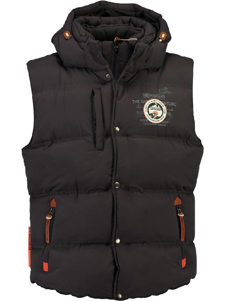 Geographical Norway Kamizelka pikowana "Vilano" w kolorze antracytowym rozmiar: XXL