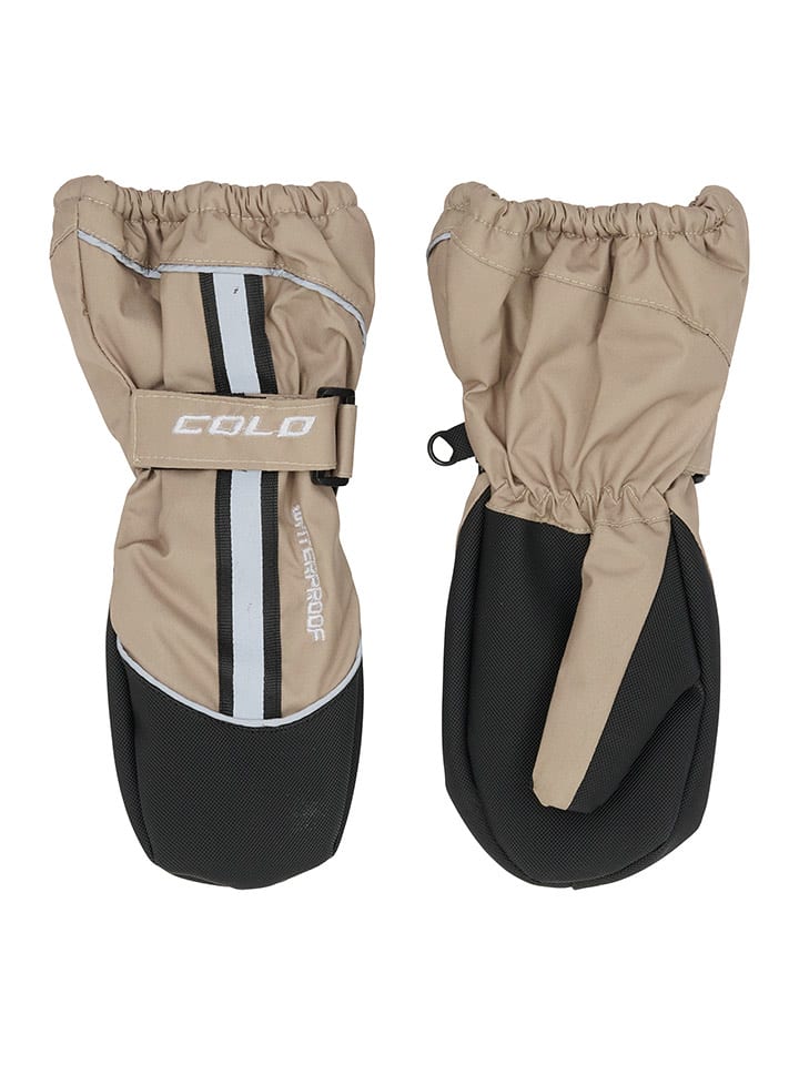 HULABALU Rękawiczki funkcyjne "Filur" w kolorze beżowo-czarnym rozmiar: 92