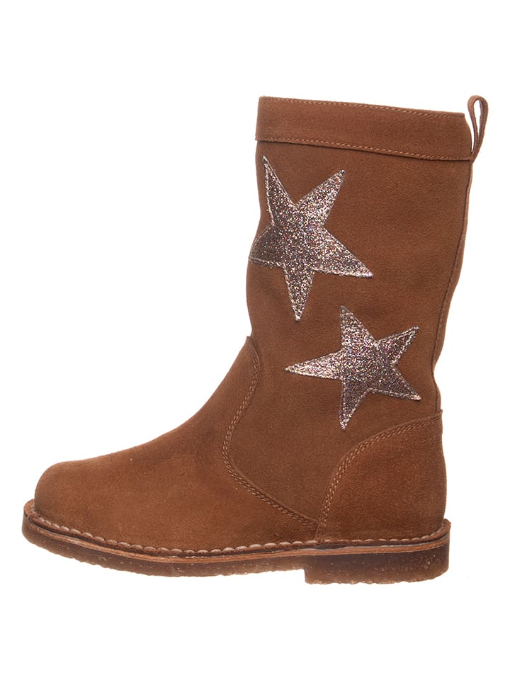 kmins Skórzane kozaki w kolorze jasnobrązowym rozmiar: 28