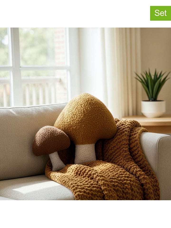 Wallity Poduszki (2 szt.) w kolorze brązowo-białym rozmiar: onesize