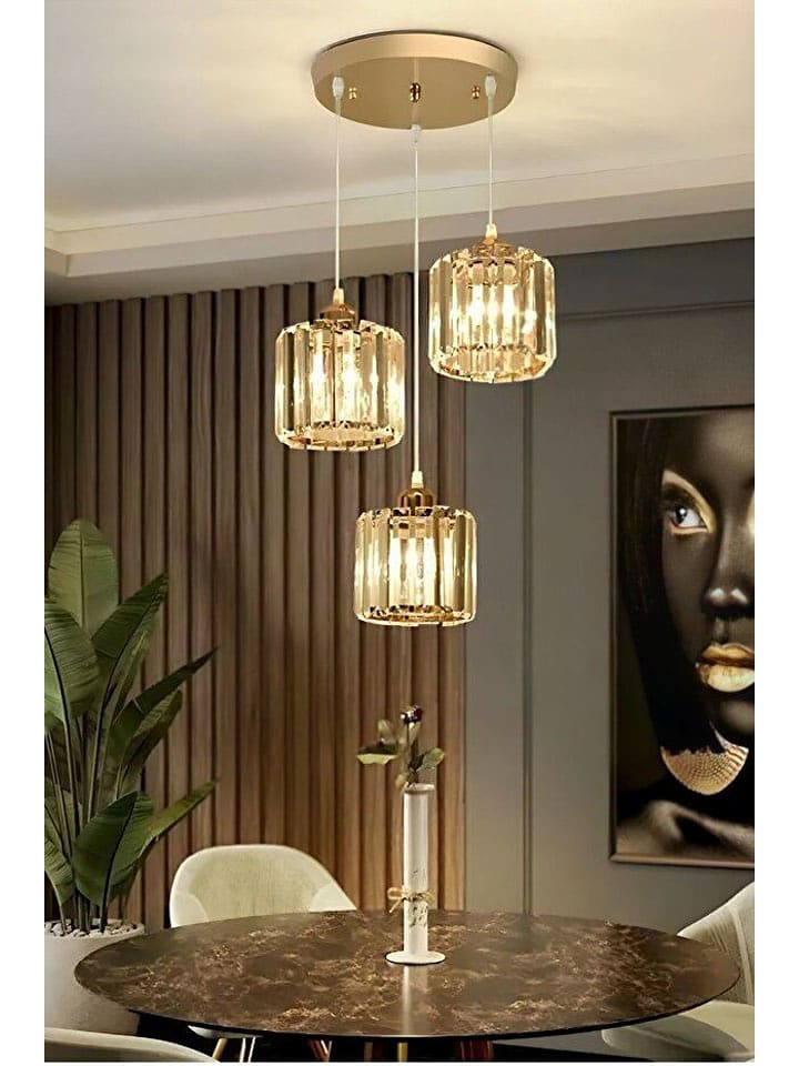 Opviq Lampa wisząca w kolorze złotym - szer. 30 cm rozmiar: onesize