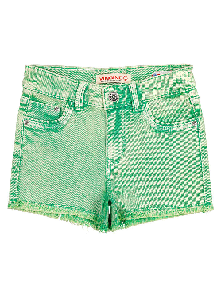 Vingino Szorty dżinsowe "Dafina" w kolorze zielonym rozmiar: 170