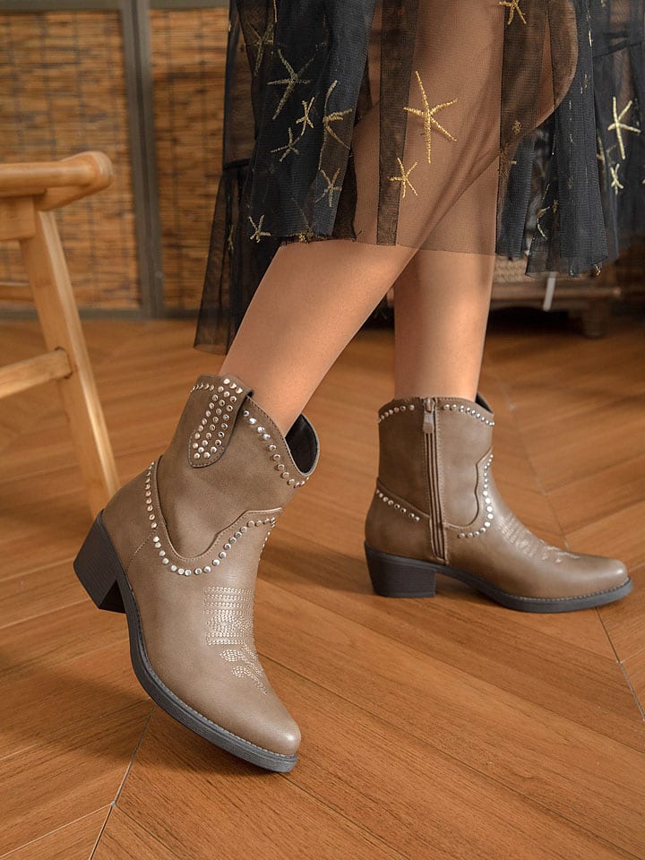 Sixth Sens Kozaki w kolorze khaki rozmiar: 38