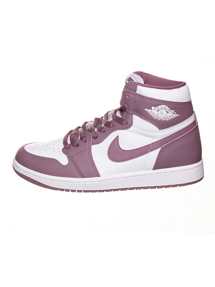 Nike Skórzane sneakersy "Air Jordan 1 Retro High" w kolorze biało-fioletowym rozmiar: 42