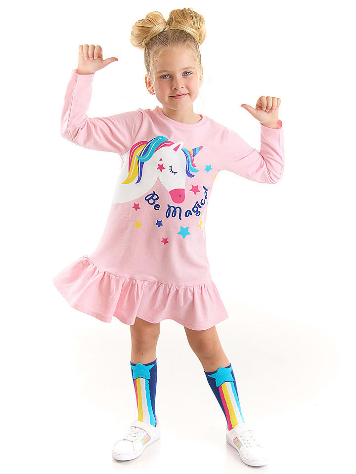 Denokids Sukienka w kolorze jasnoróżowym rozmiar: 128