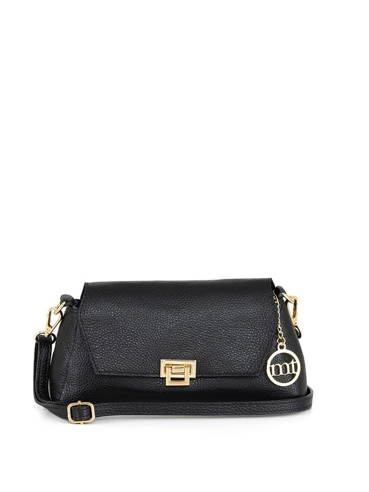 Mia Tomazzi Skórzana torebka "Berbera" w kolorze czarnym - 27 x 16 x 8 cm rozmiar: onesize