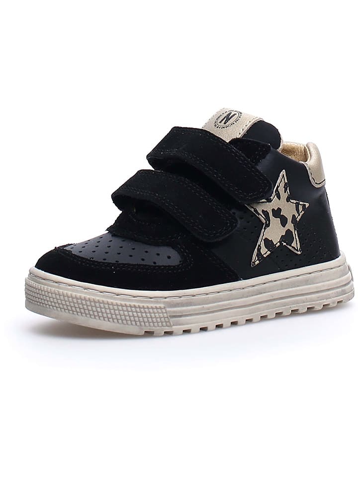 Naturino Skórzane sneakersy "Hess" w kolorze czarnym rozmiar: 29