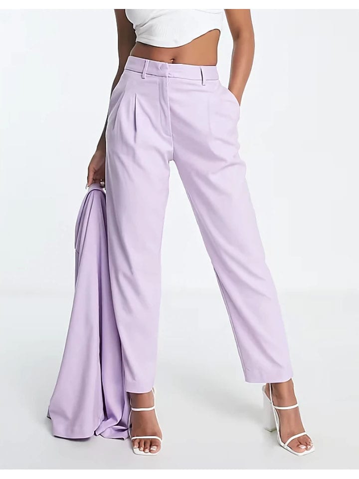 Monki Spodnie w kolorze lawendowym rozmiar: 38