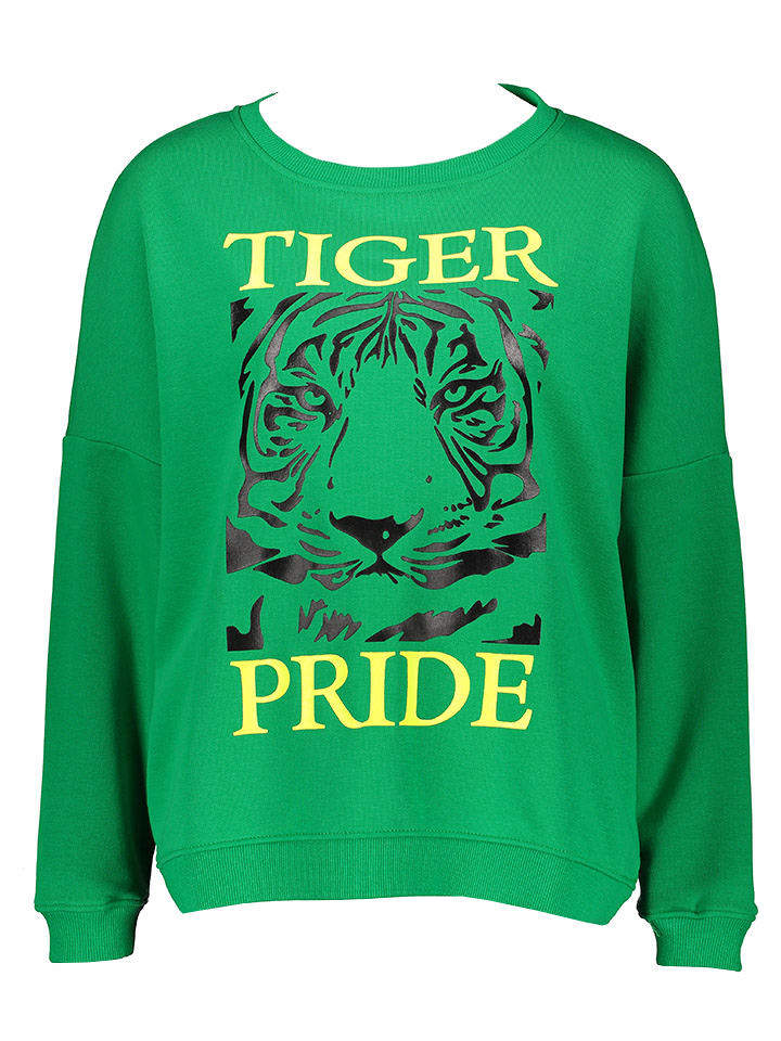 miss goodlife Bluza "Tiger Pride" w kolorze zielonym rozmiar: XL