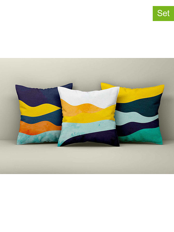 ABERTO DESIGN Poszewki (3 szt.) ze wzorem na poduszki rozmiar: 43x43 cm