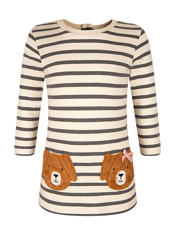 happy girls by Eisend Sukienka w kolorze beżowo-antracytowym rozmiar: 98