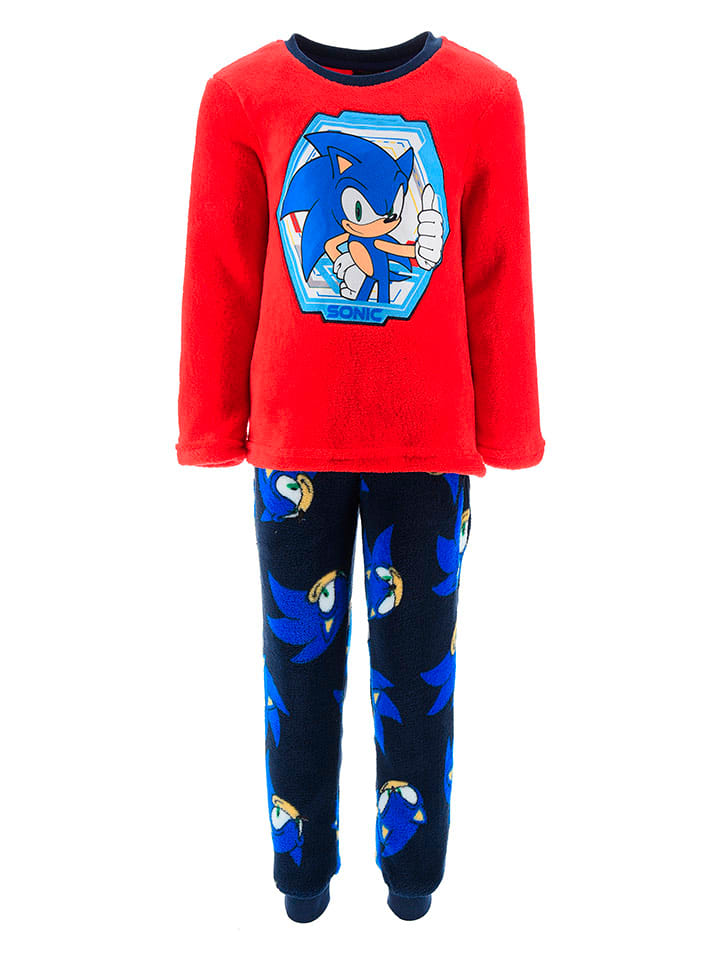 Sonic Piżama "Sonic Modern" w kolorze czerwono-granatowym rozmiar: 104