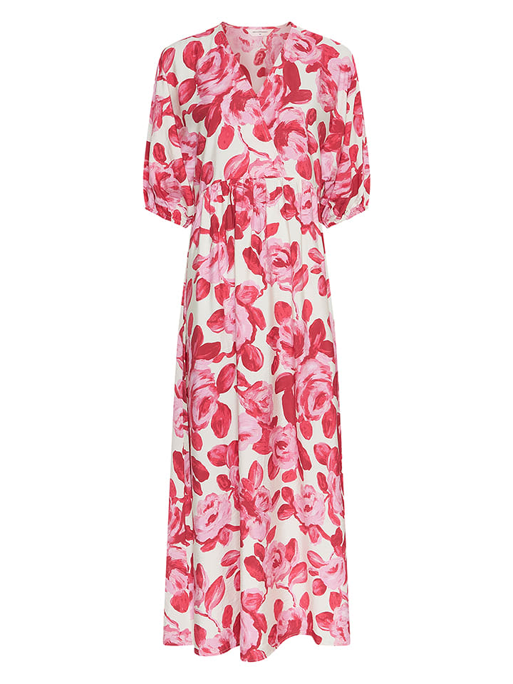 MOSS COPENHAGEN Sukienka w kolorze jasnoróżowo-czerwono-białym rozmiar: XS/S