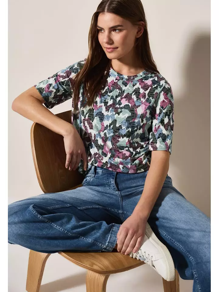 Cecil Koszulka w kolorze fioletowo-miętowo-białym rozmiar: S