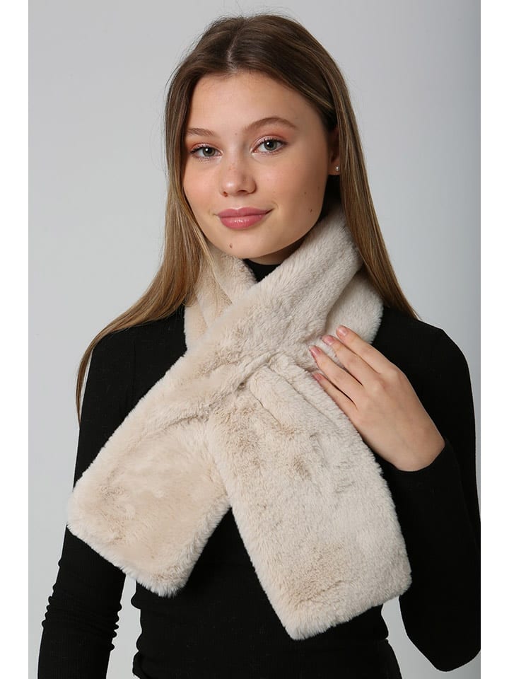 Lucky Bees Szal w kolorze kremowym - 106 x 15 cm rozmiar: onesize