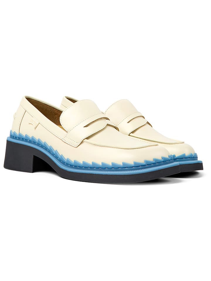 Camper Skórzane mokasyny w kolorze białym rozmiar: 37