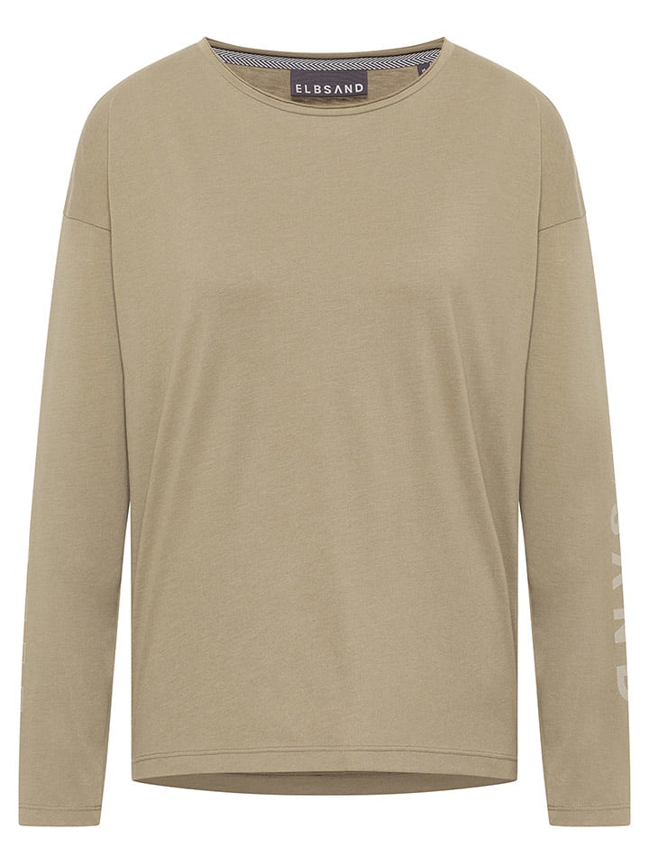 ELBSAND Koszulka "Pina" w kolorze beżowym rozmiar: M