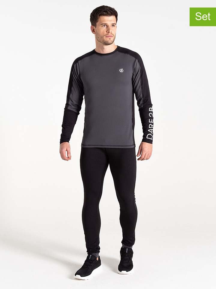 Dare 2b 2-częściowy zestaw bielizny funkcyjnej "Exchange IV" w kolorze szaro-czarnym rozmiar: XS