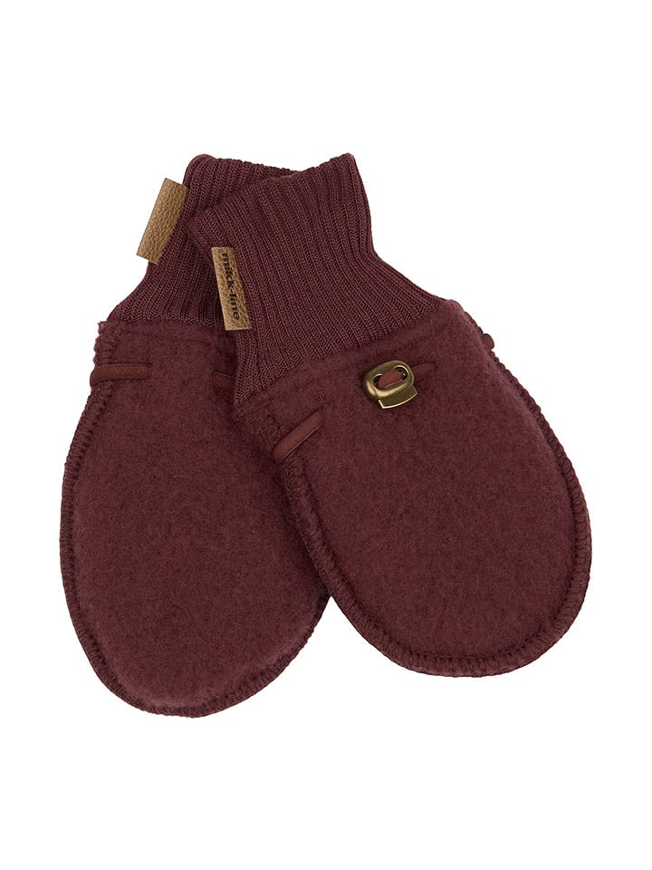 mikk-line Wełniane rękawiczki w kolorze bordowym rozmiar: 62/68