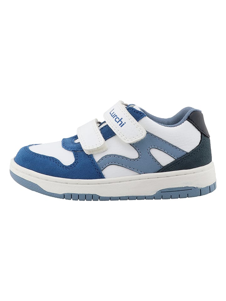 Lurchi Sneakersy "Gerd" w kolorze biało-niebieskim rozmiar: 37
