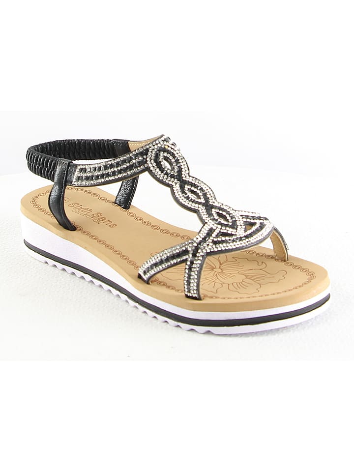 Sixth Sens Sandały w kolorze czarnym rozmiar: 39