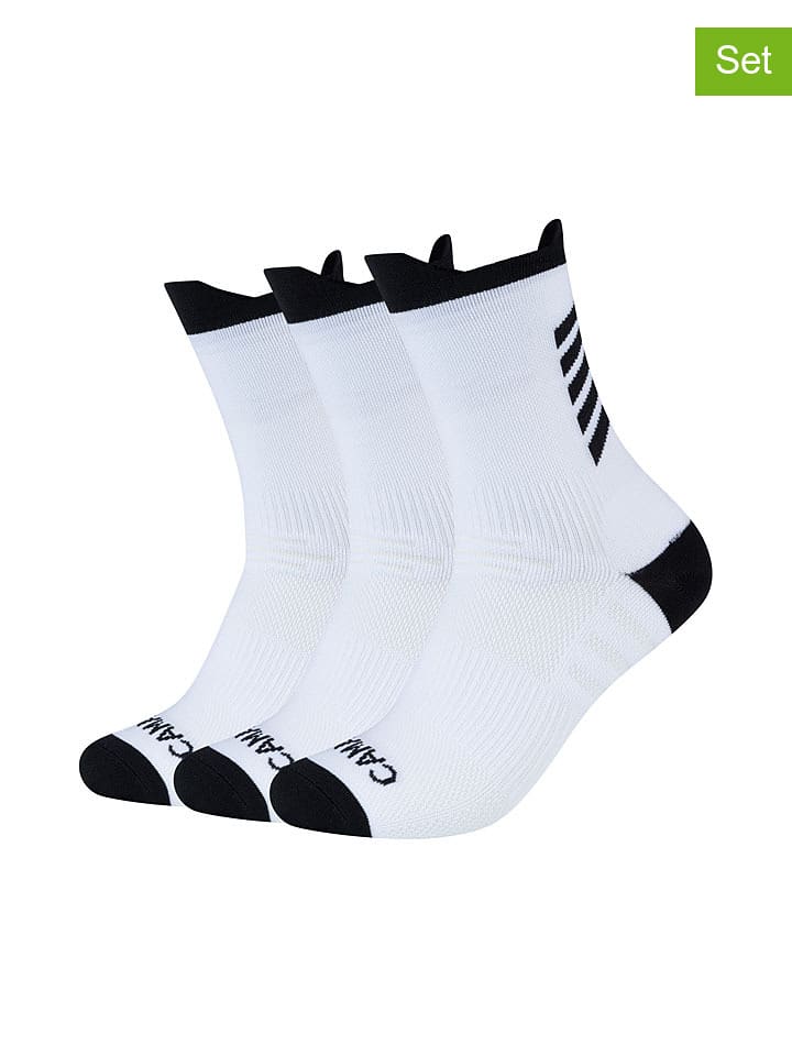 s.Oliver Skarpety (3 pary) w kolorze biało-czarnym rozmiar: 39-42