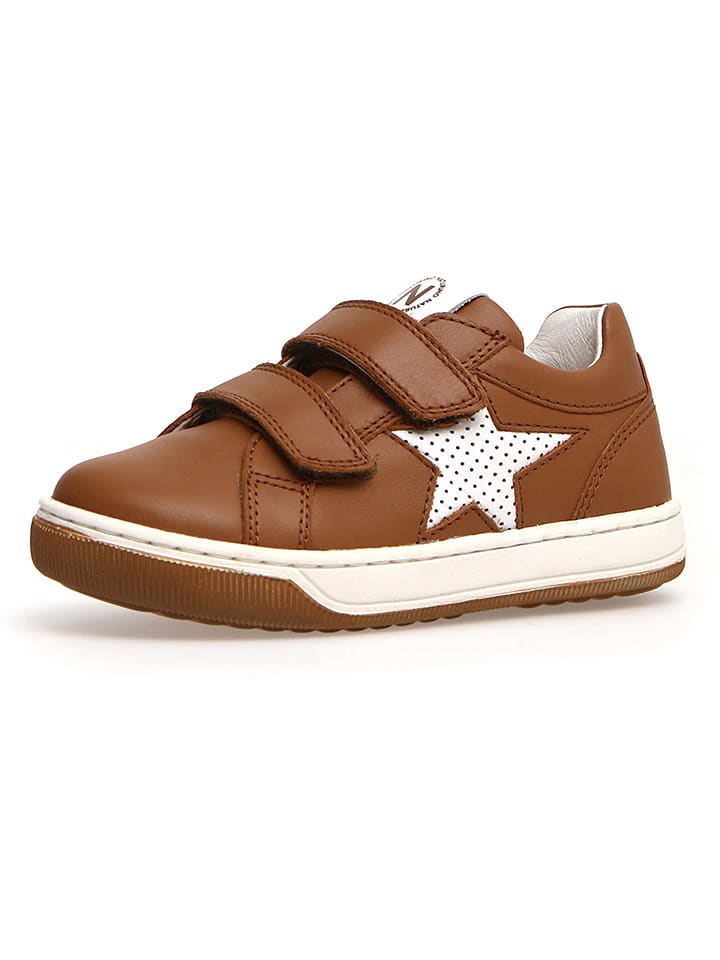 Naturino Skórzane sneakersy "Minds" w kolorze brązowym rozmiar: 24