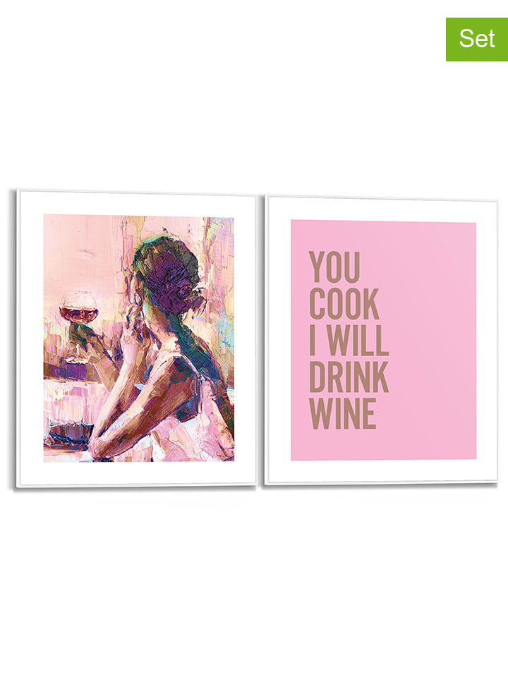 Orangewallz Druki artystyczne (2 szt.) w ramce rozmiar: 40x50 cm