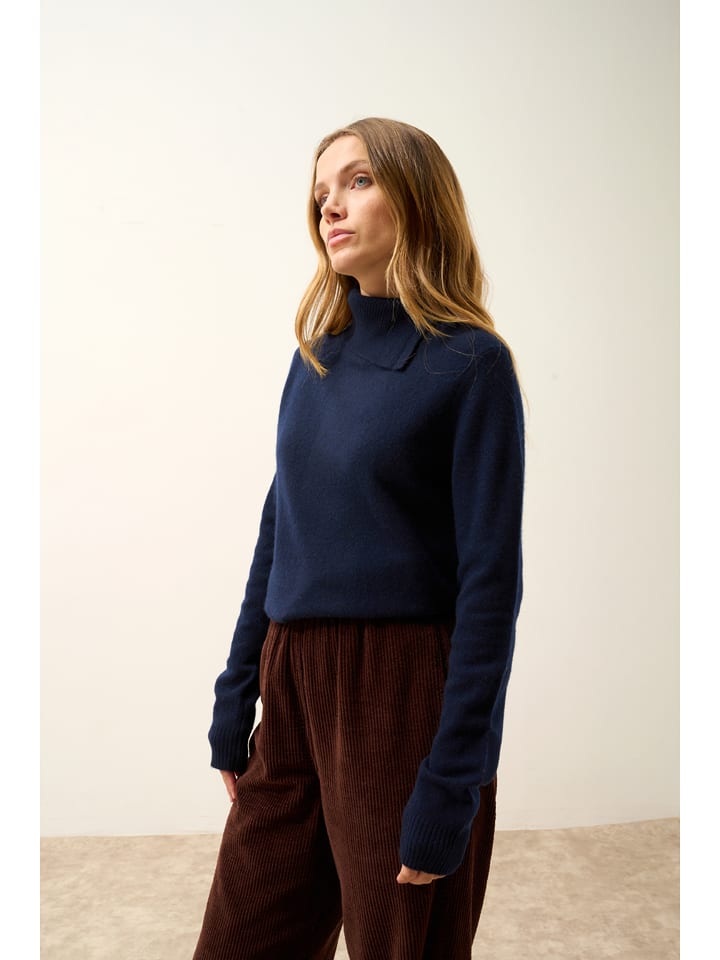 Just Cashmere Kaszmirowy golf "Dundee" w kolorze granatowym rozmiar: M