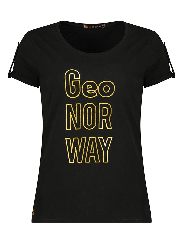 Geographical Norway Koszulka "Joloua" w kolorze czarnym rozmiar: L
